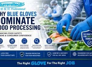 Why Blue Gloves Dominate Food Processing
